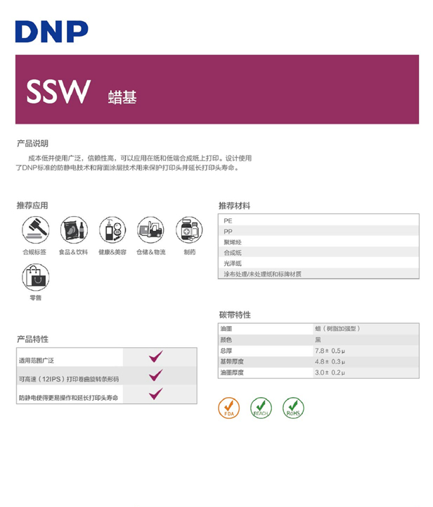 DNP SSW蜡基碳带